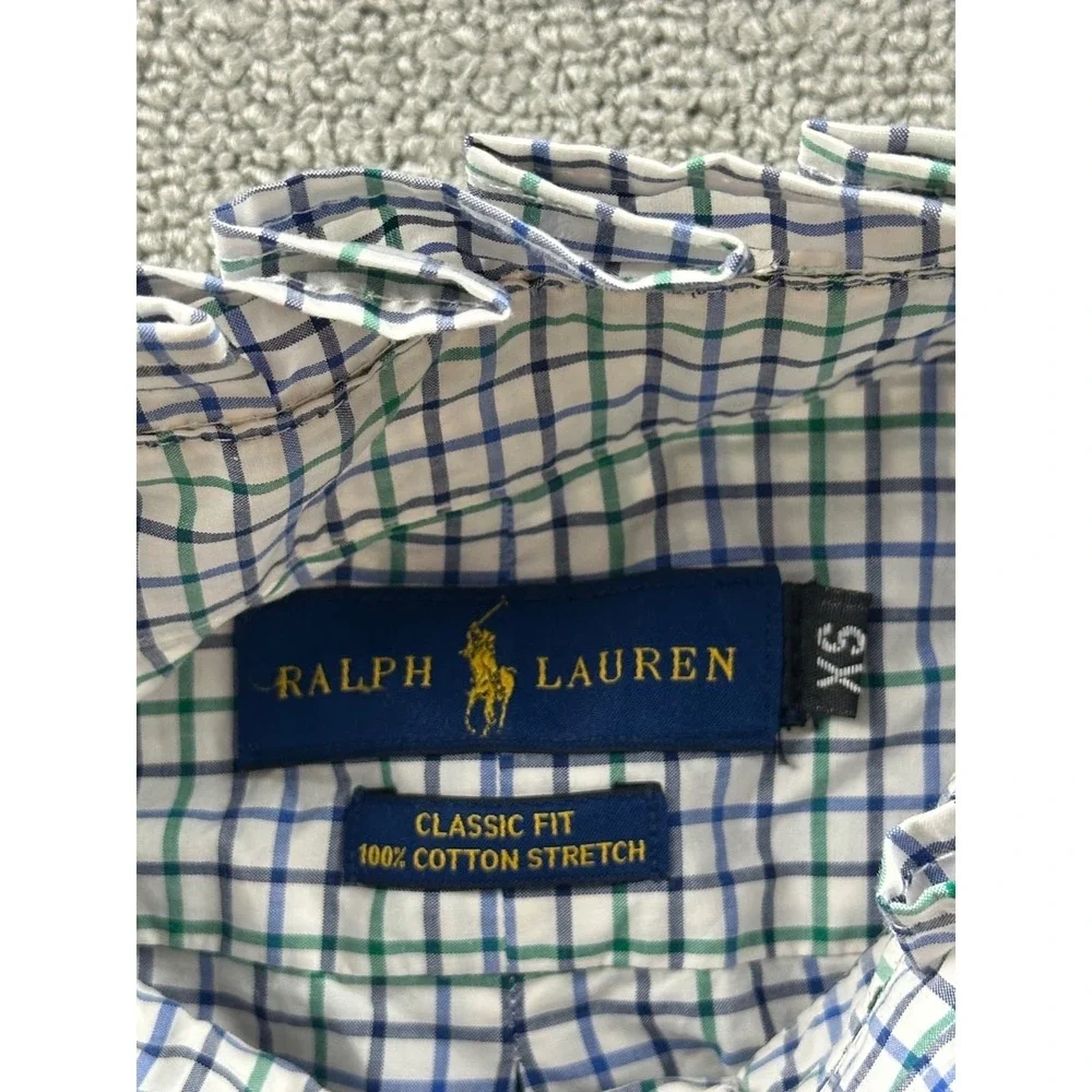Reworked Polo Ralph Lauren Button-Down Shirt Men S Multi Color Cotton Preppy‎
